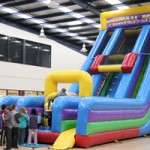 Slide on the Giant Inflatable Drop Slide at the Giant Easter Egg Hunt Melbourne