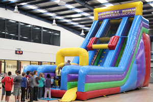 Slide on the Giant Inflatable Drop Slide at the Giant Easter Egg Hunt Melbourne